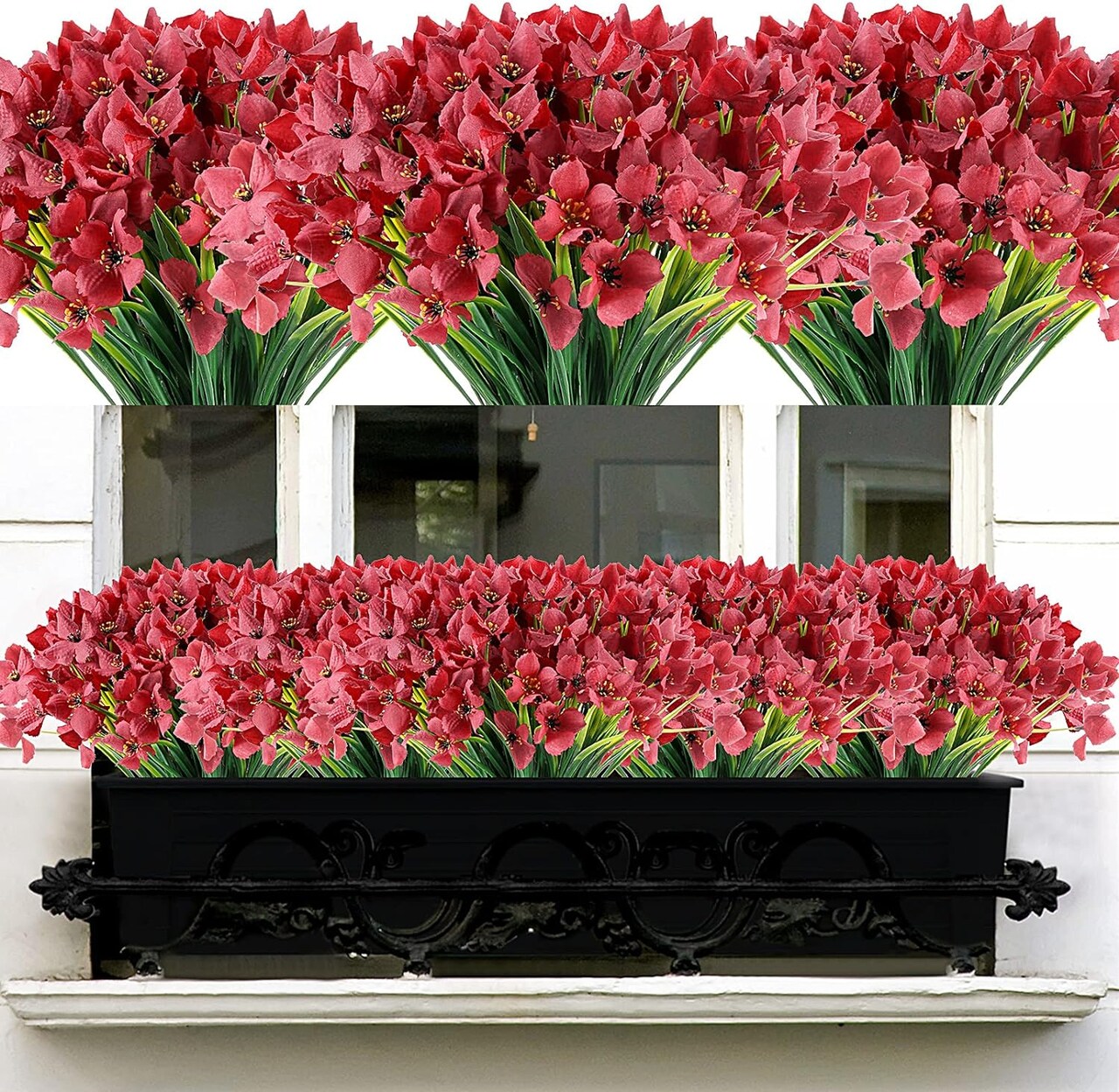 20 Bundles of Artificial Hydrangea Silk Flowers for Indoor and Outdoor Décor